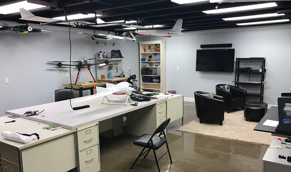 UAV office space at ITEC with remote control aircraft